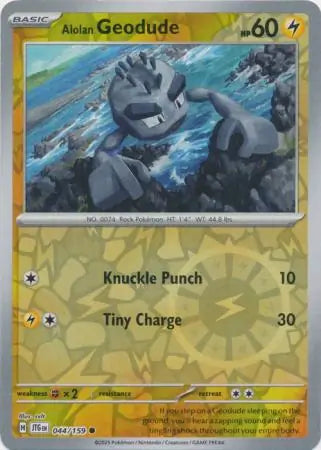 044.Alolan Geodude.JTG.Common Reverse Holo
