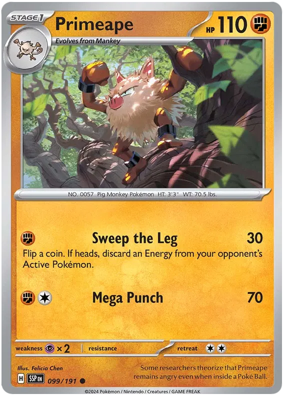 099. Primeape - Common - Surging Sparks