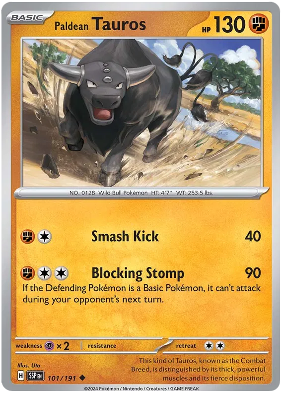 101. Paldean Tauros - Uncommon - Surging Sparks
