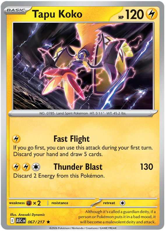 067.Tapu.Koko.ASC.Rare.Holo