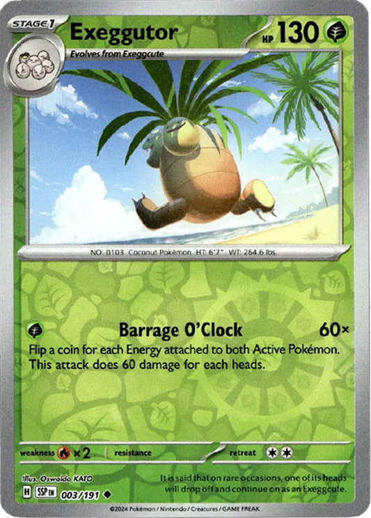 003. Exeggutor - Uncommon - Reverse Holo - Surging Sparks