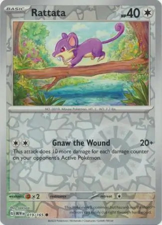 019. Rattata - Reverse Holo - Common - 151