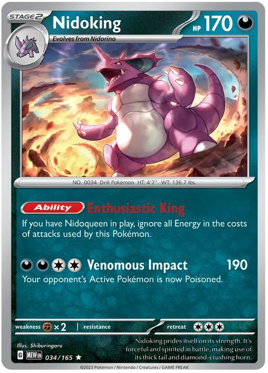 034. Nidoking - Holo - Rare  151