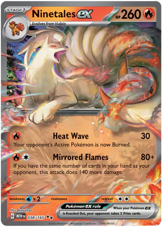 038. Ninetales EX - Holo - Double Rare  151