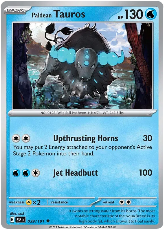 039. Paldean Tauros - Uncommon - Surging Sparks