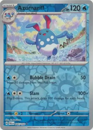 045. Azumarill - Uncommon - Reverse Holo - Paldea Evolved