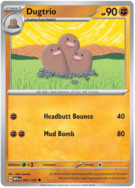 051. Dugtrio - Uncommon - 151