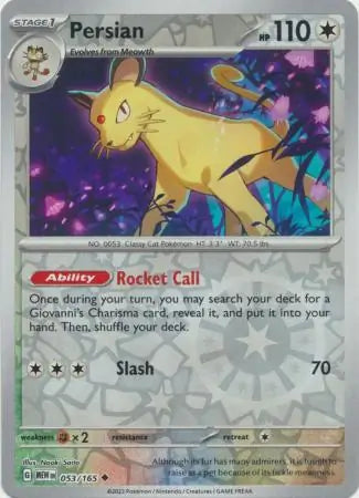 053. Persian - Reverse Holo - Uncommon - 151