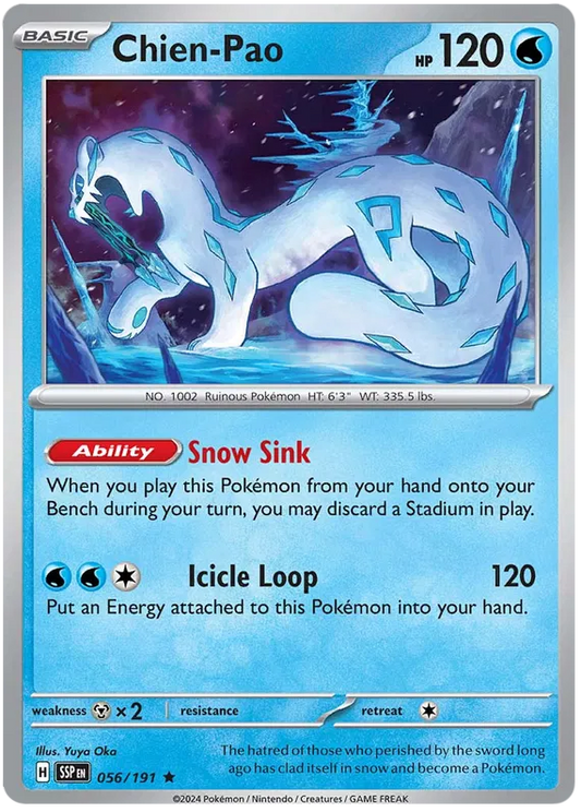 056. Chien-Pao - Rare - Holo - Surging Sparks