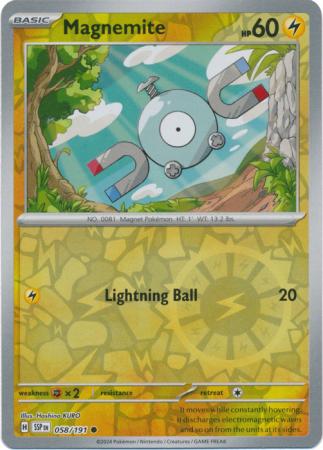 058. Magnemite - Common - Reverse Holo - Surging Sparks