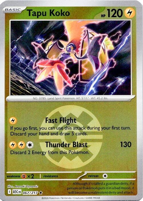 067.Tapu.Koko.ASC.Rare.Quick.Ball.Holo