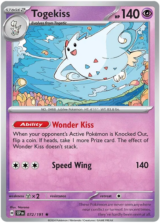 072. Togekiss - Rare - Holo - Surging Sparks