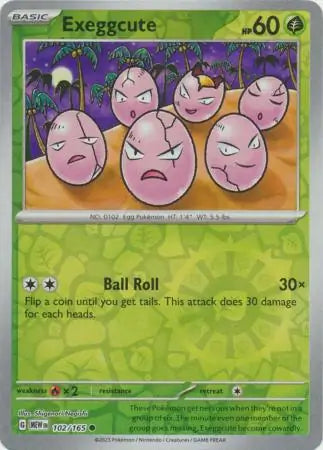 102. Exeggcute - Common - Reverse Holo - 151