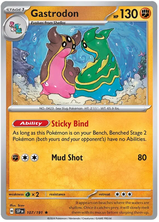 107. Gastrodon - Rare - Holo - Surging Sparks