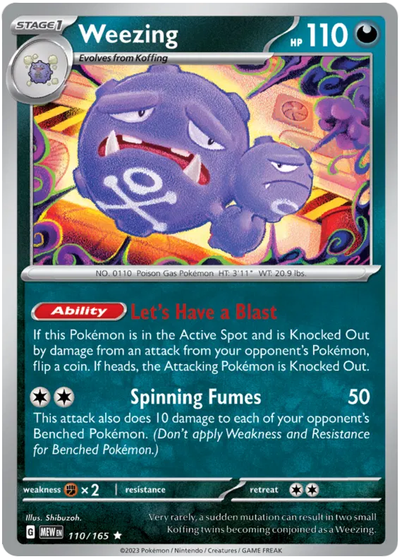 110. Weezing - Holo - Rare  151