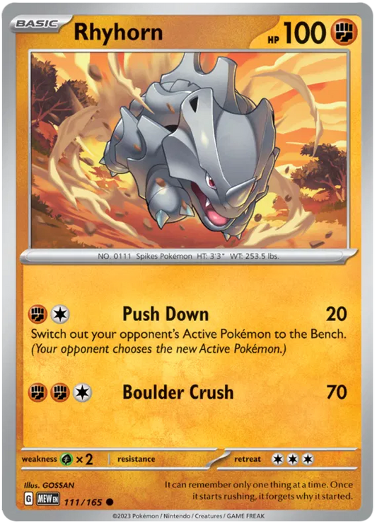 111. Rhyhorn - Common - 151