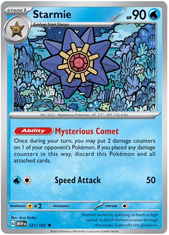 121. Starmie - Holo - Rare  151