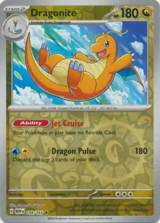 149. Dragonite - Reverse Holo - Rare  151