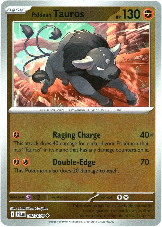 048.Paldean Tauros.PFL.Uncommon Reverse Holo