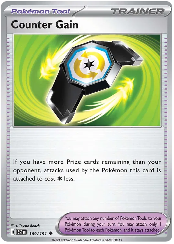 169. Trainer Pokemon Tool Counter Gain - Uncommon - Surging Sparks