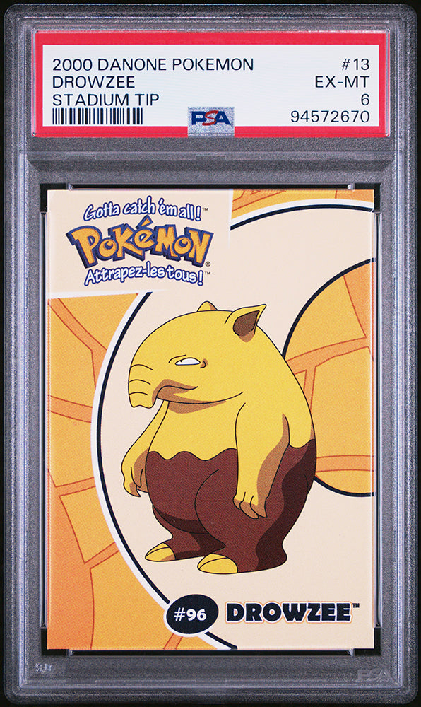 2000 Pokemon Danone Stadium Tip Drowzee PSA 6