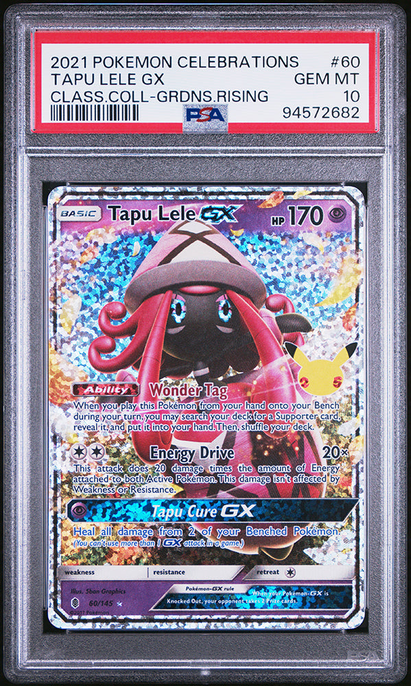 2021 Pokemon Celebrations Tapu Lele GX Classic Collection Guardians Rising PSA 10 94572682
