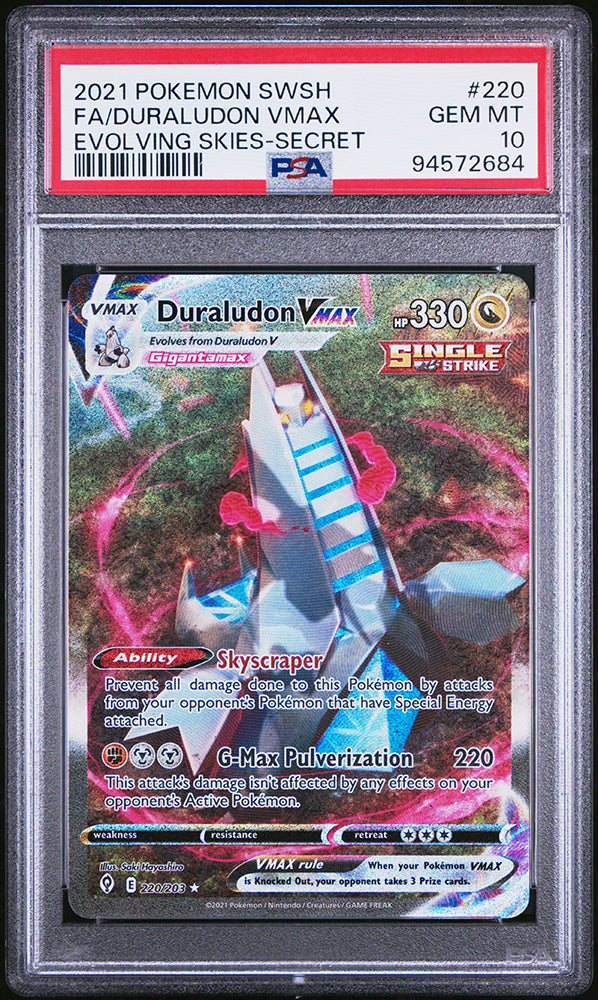 2021 Pokemon Evolving Skies FA Duraludon VMAX PSA 10