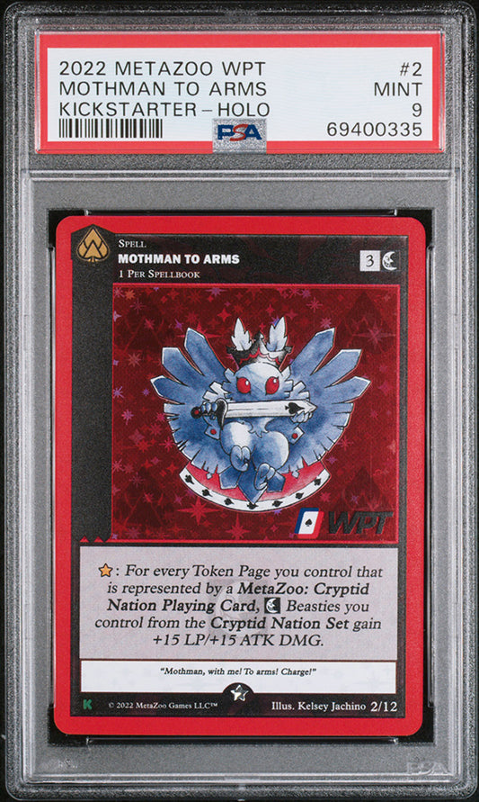 2022 Metazoo WPT Kickstarter Mothman To Arms Holo PSA 9