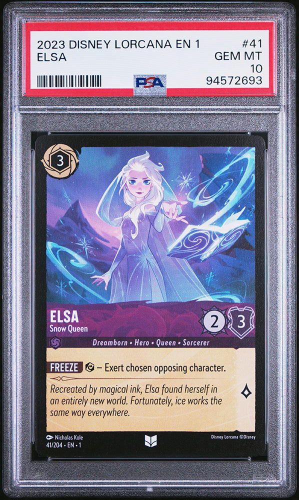 2023 Disney Lorcana Elsa Uncommon The First Chapter PSA 10