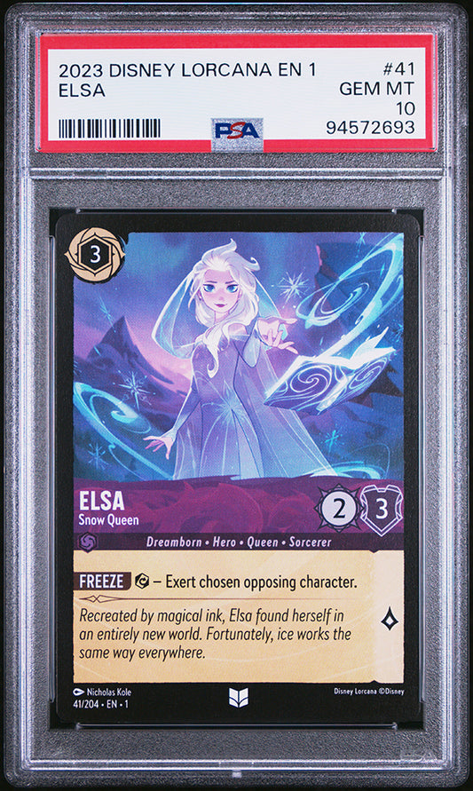 2023 Disney Lorcana Elsa Uncommon The First Chapter PSA 10
