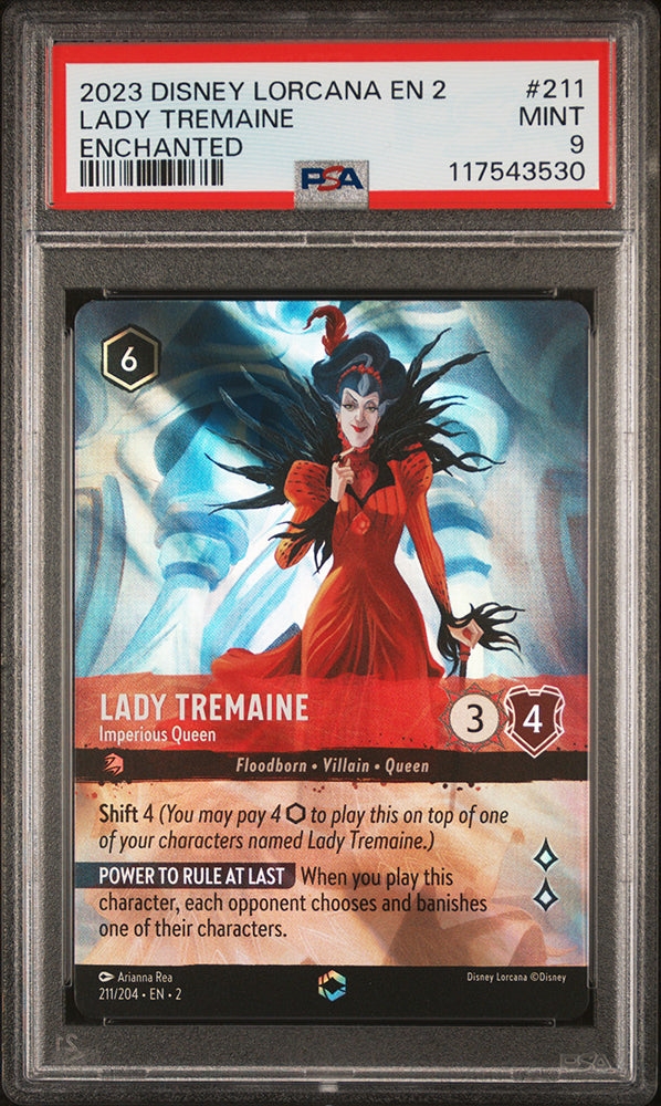 2023 Disney Lorcana Lady Tramaine Enchanted Rise Of The Floodborn PSA 9 117543530