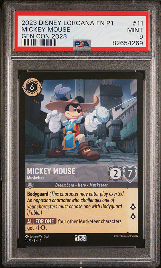 2023 Disney Lorcana Mickey Mouse Gen Con 2023 PSA 9