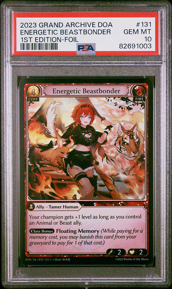 2023 Grand Archive DOA Energetic Beastbonder 1st Edition Foil PSA 10