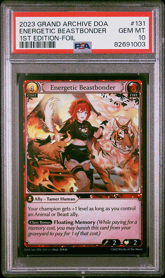 2023 Grand Archive DOA Energetic Beastbonder 1st Edition Foil PSA 10