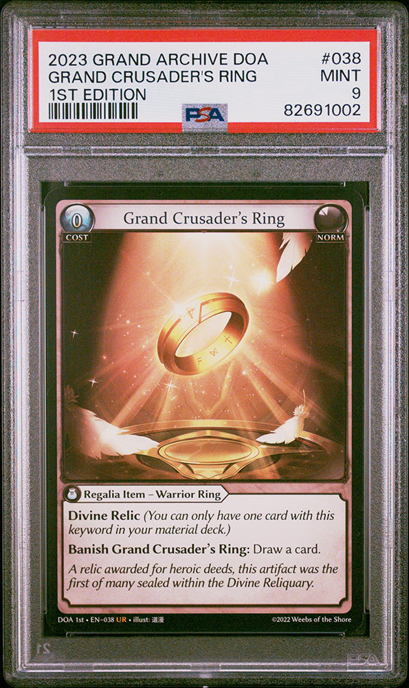2023 Grand Archive DOA Grand Crusader's Ring PSA 9