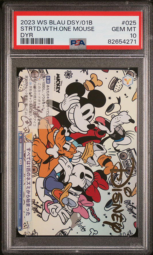 2023 Weiss Schwarz Blau Disney Characters It All Started With One Mouse PSA 10