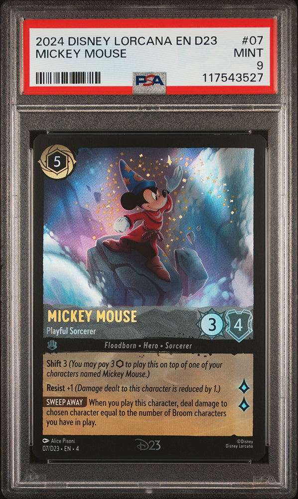 2024 Disney Lorcana Mickey Mouse D23 Expo Promo PSA 9 117543527