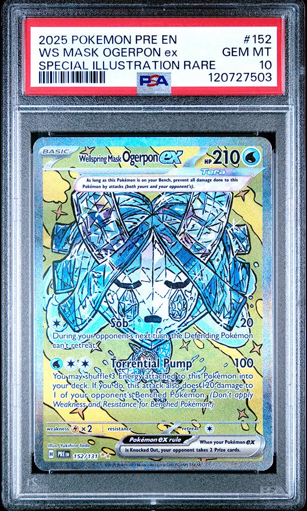 2025 Pokemon PRE WS Mask Ogerpon EX Special Illustration Rare PSA 10