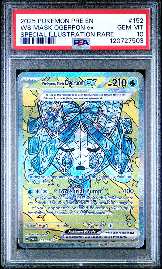 2025 Pokemon PRE WS Mask Ogerpon EX Special Illustration Rare PSA 10