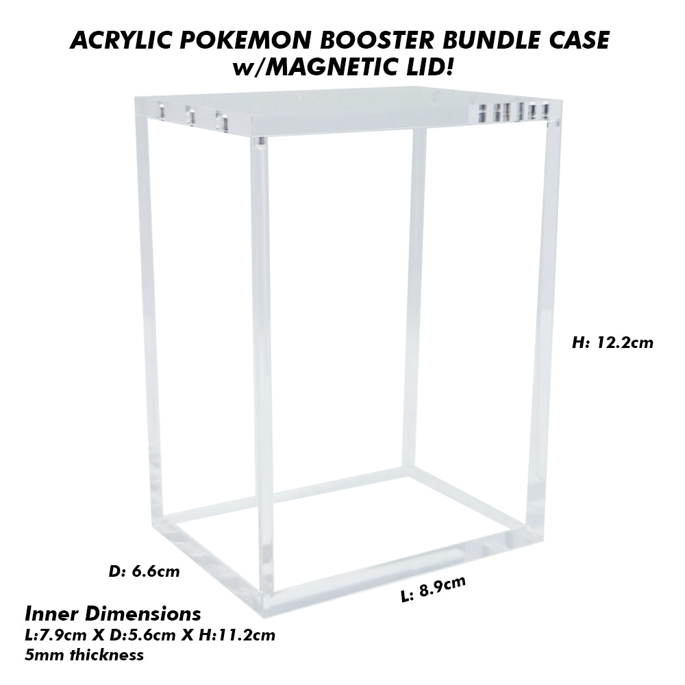 Acrylic Pokemon Booster Bundle Case With Magnetic Lid