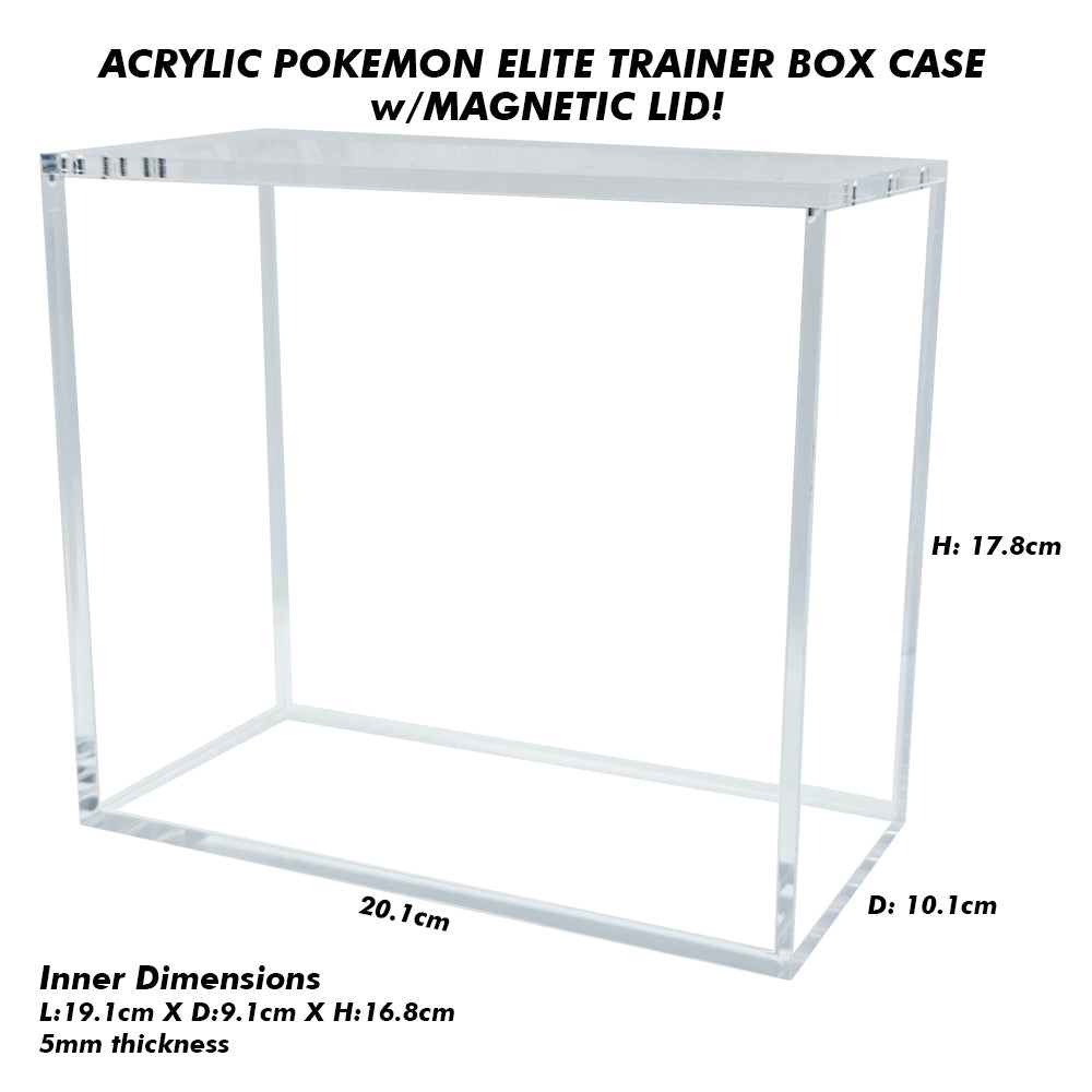Acrylic Pokemon Elite Trainer Box Case With Magnetic Lid