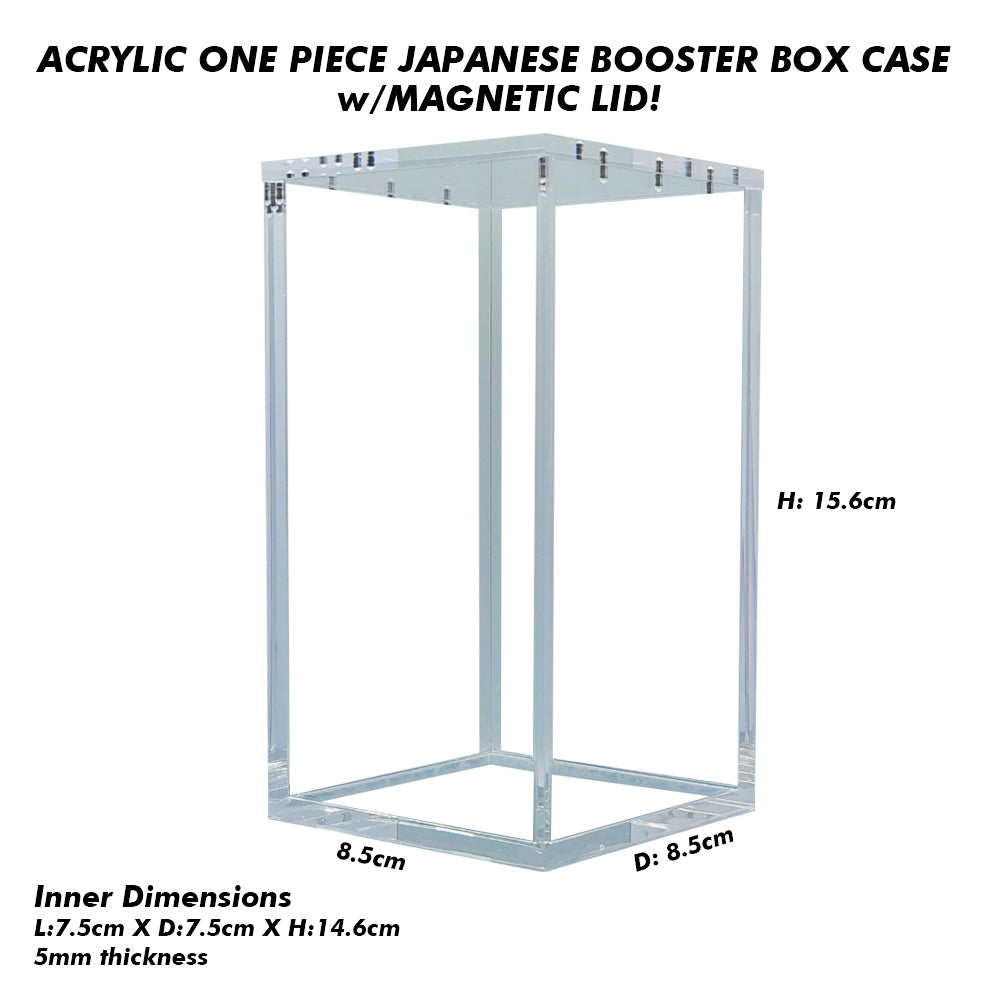 Acrylic One Piece Japanese Booster Booster Box Case With Magnetic Lid