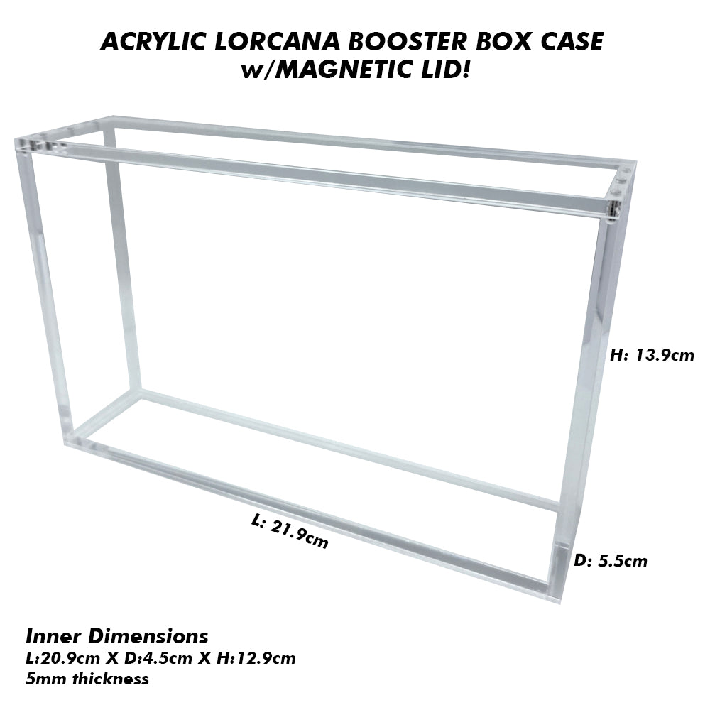Acrylic Lorcana Booster Booster Box Case With Magnetic Lid