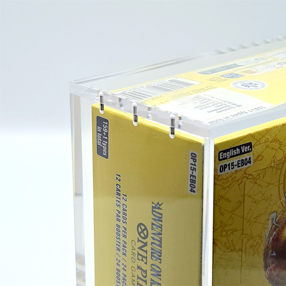 Acrylic One Piece Booster Box Case With Magnetic Lid