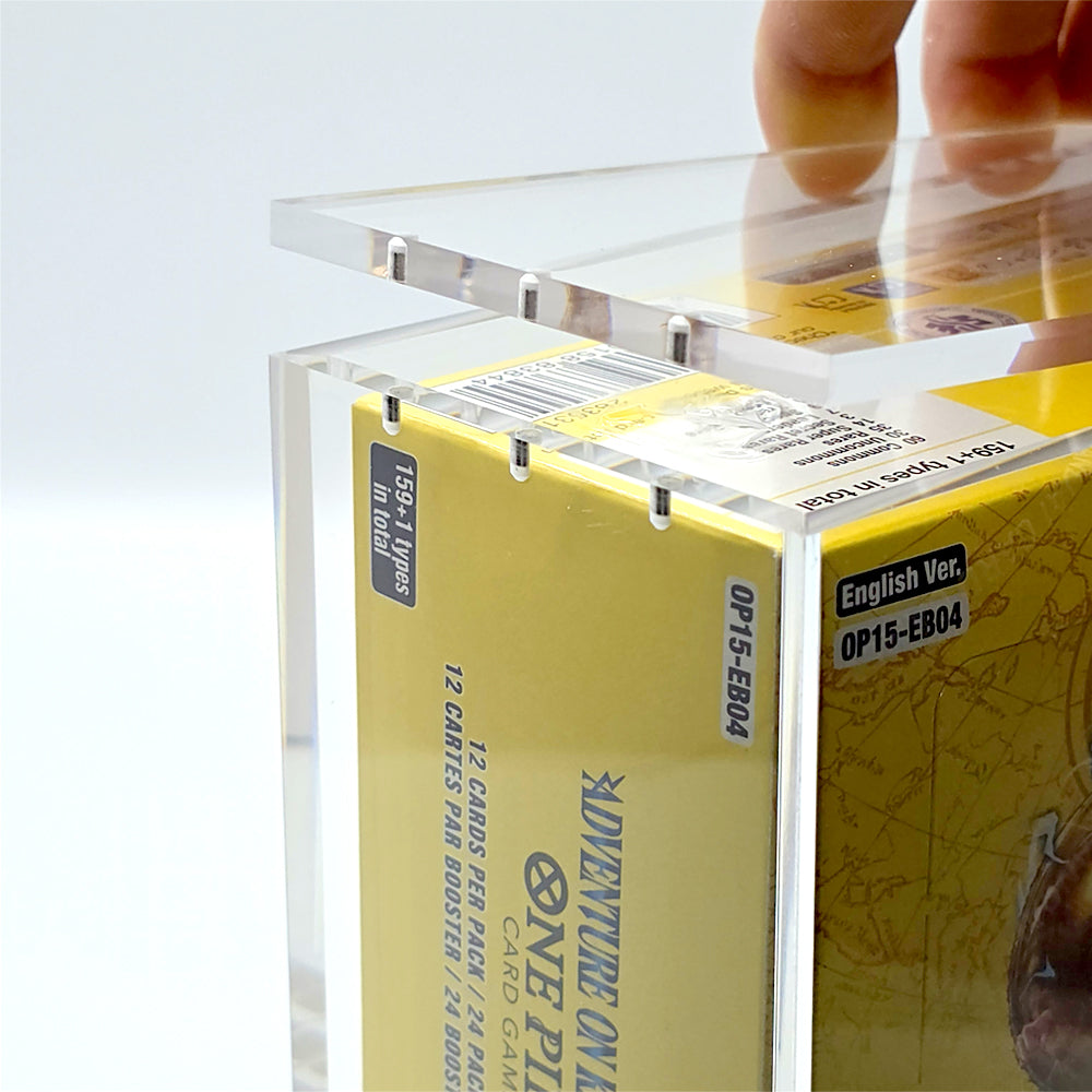 Acrylic One Piece Booster Box Case With Magnetic Lid
