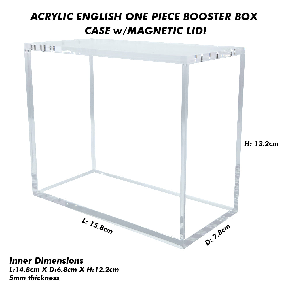 Acrylic One Piece Booster Box Case With Magnetic Lid