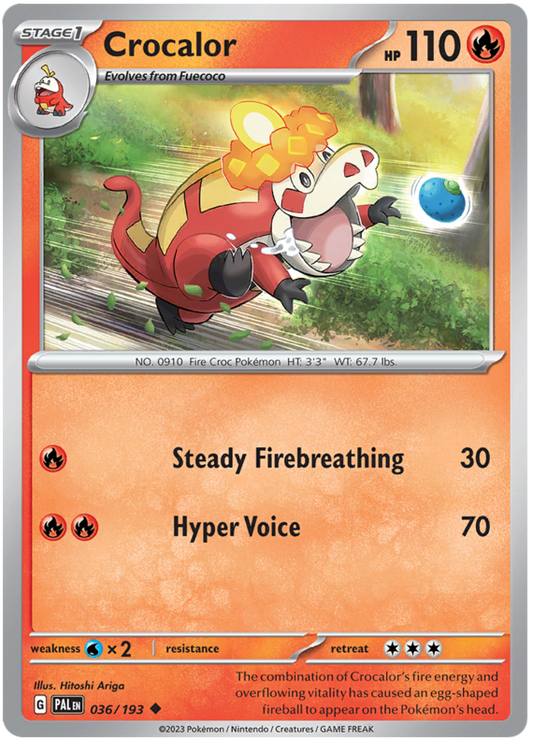 036. Crocalor - Uncommon - Paldea Evolved
