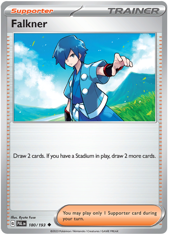 180. Trainer - Supporter - Falkner - Uncommon - Paldea Evolved