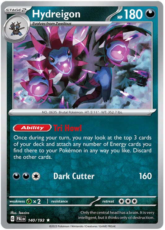 140. Hydreigon - Rare - Holo - Paldea Evolved