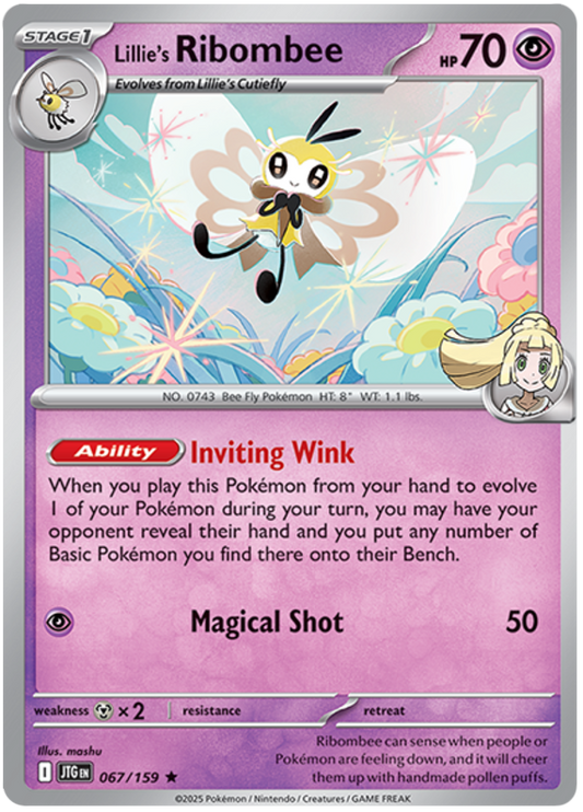 067.Lillie's Ribombee.JTG.Rare Holo